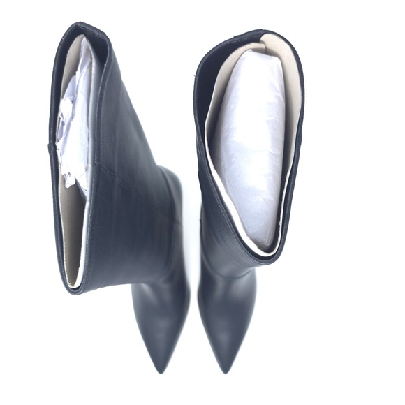 Lauren Ralph Lauren Leannah Black Nappa Leather Boots - Picture 8 of 12